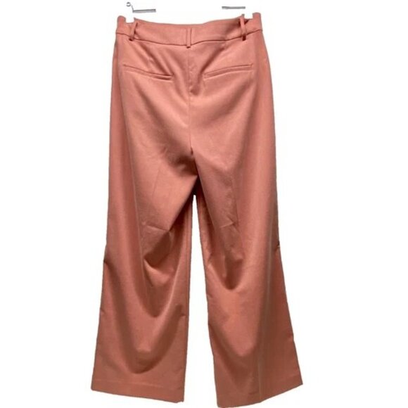 Loft Brushed Flannel Suit Women's 8 Blazer Jacket + Pant Set Pink Ruby Suits EUC - Picture 13 of 16